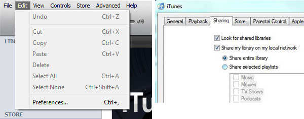 itunes preferences