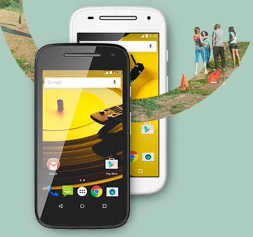2nd Generation Motorola Moto E in white and black