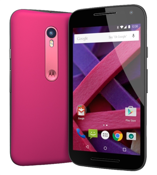 Motorola Moto G (in pink)