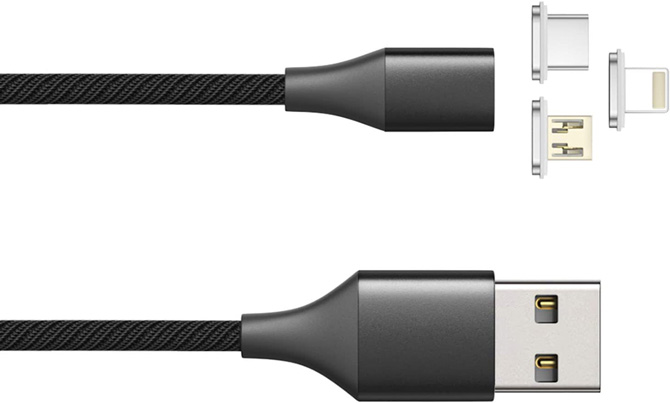 NetDot Gen10 3-in-1 Nylon Braided Magnetic Fast Charging Cable