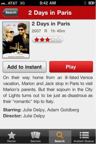 Netflix iPhone app