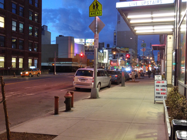 NYC street at night