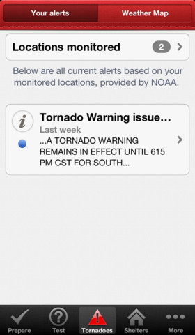 Tornado app by Red Cross