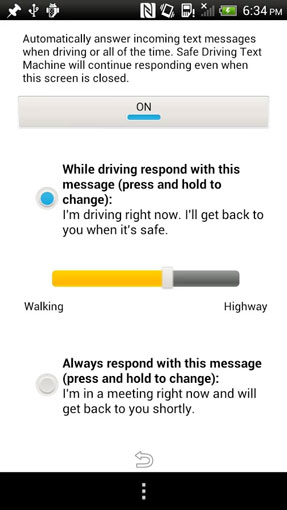 Safe Driving Text Machine
