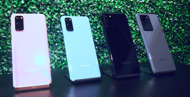 Samsung Galaxy S20 line colors