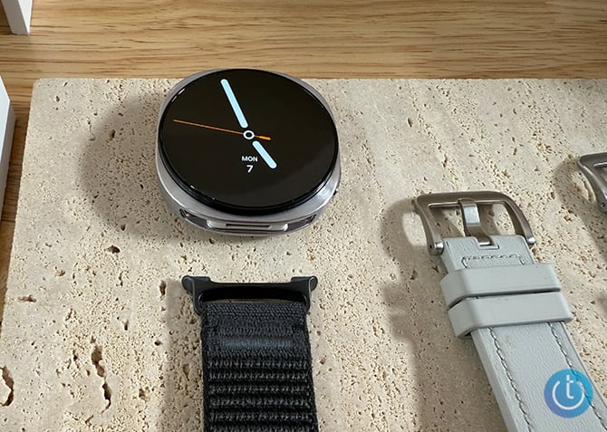 Samsung Galaxy Watch8 with detached watch bands.