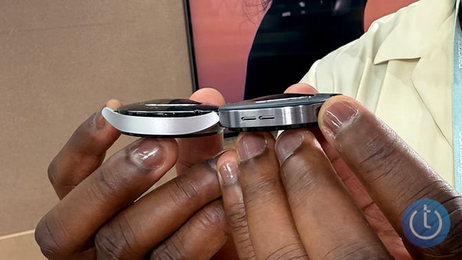 Samsung Galaxy Watch7 on the left and Samsung Galaxy Watch8 on the right