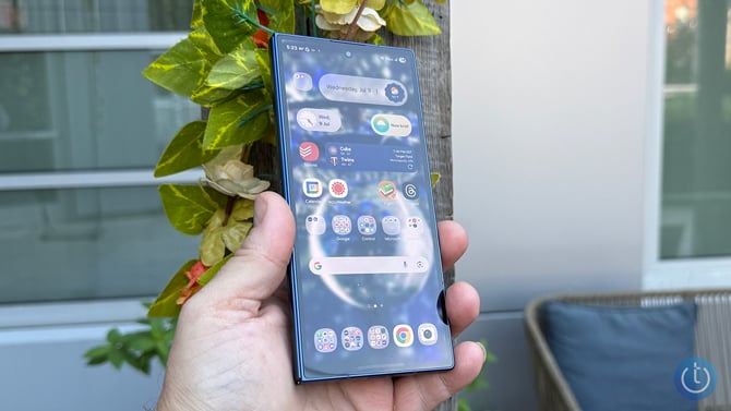 Samsung Galaxy Z Fold7 is shown from the front folded.
