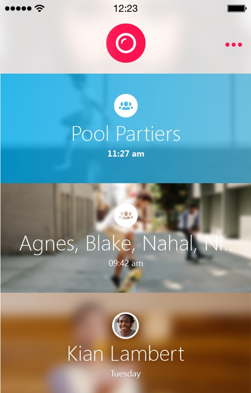 Skype Qik app screenshot iOS