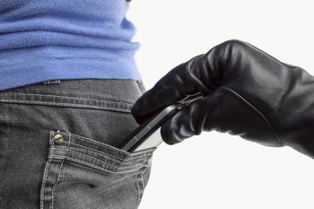 Smartphone pickpocket thief