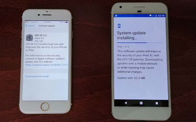 Software updates: iOS vs Android