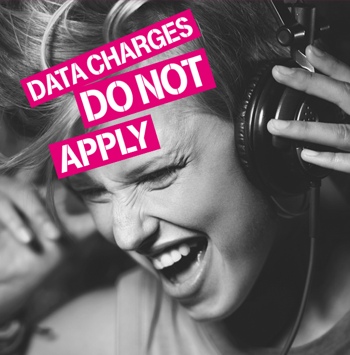 T-Mobile Music Freedom woman wearing headphones