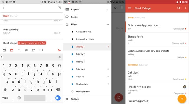 Best to-do app for project management: Todoist  