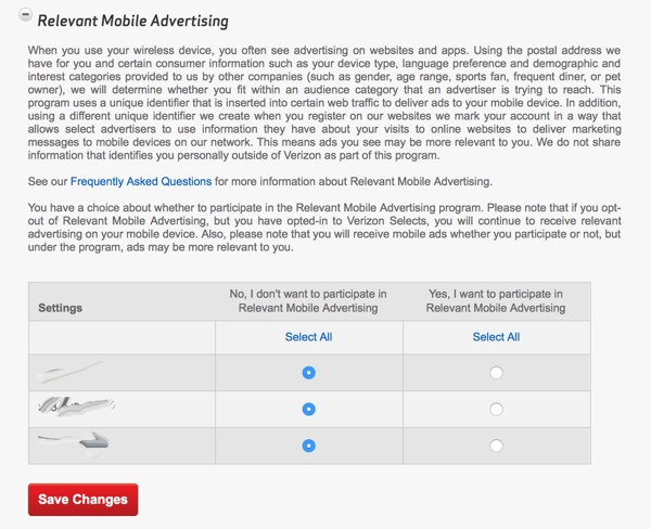 Verizon UIDH Tracking