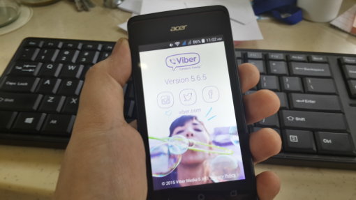 Viber about screen