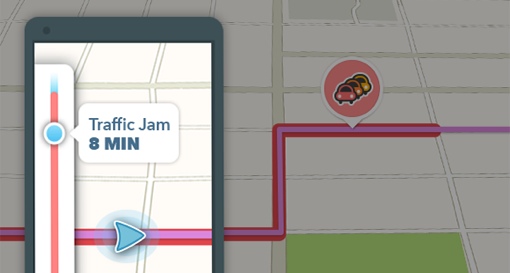 Waze traffic jam