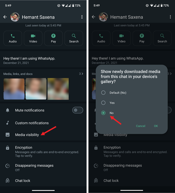 Stop WhatsApp From Auto Saving Photos To Your Phone s Gallery Techlicious