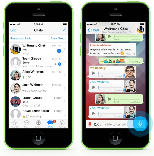 WhatsApp screenshots on iPhones