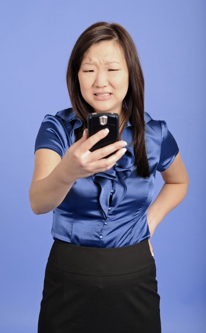 Woman with smartphone