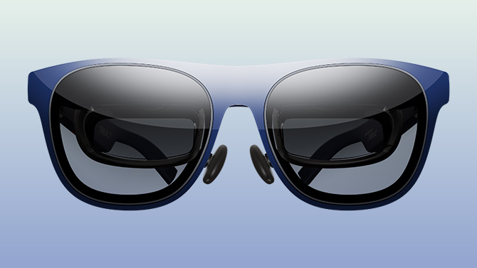 XREAL 1S is shown from the front folded