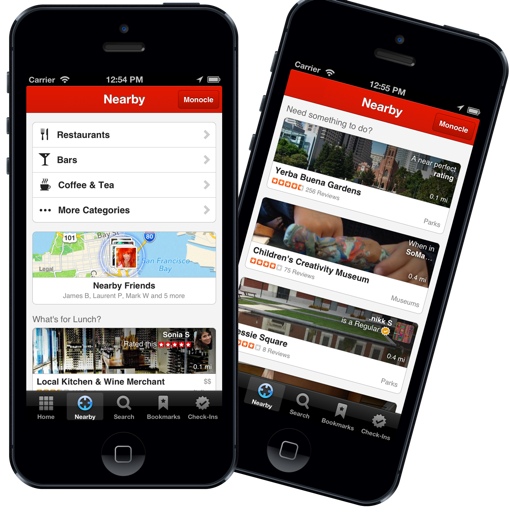 Yelp app on iPhones