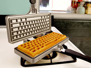 Keyboard waffle iron