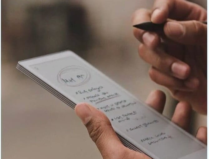 Photo of Remarkable tablet which lets you write with a pen and then digitizes it