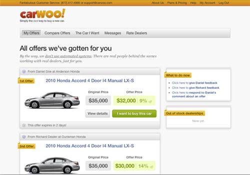 CarWoo offers